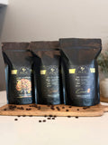 Buy flavored coffee beans sampler pack online made from 100% Arabica, freshly roasted with caramel, hazelnut, and seasonal flavors, perfect for variety lovers and gift sets