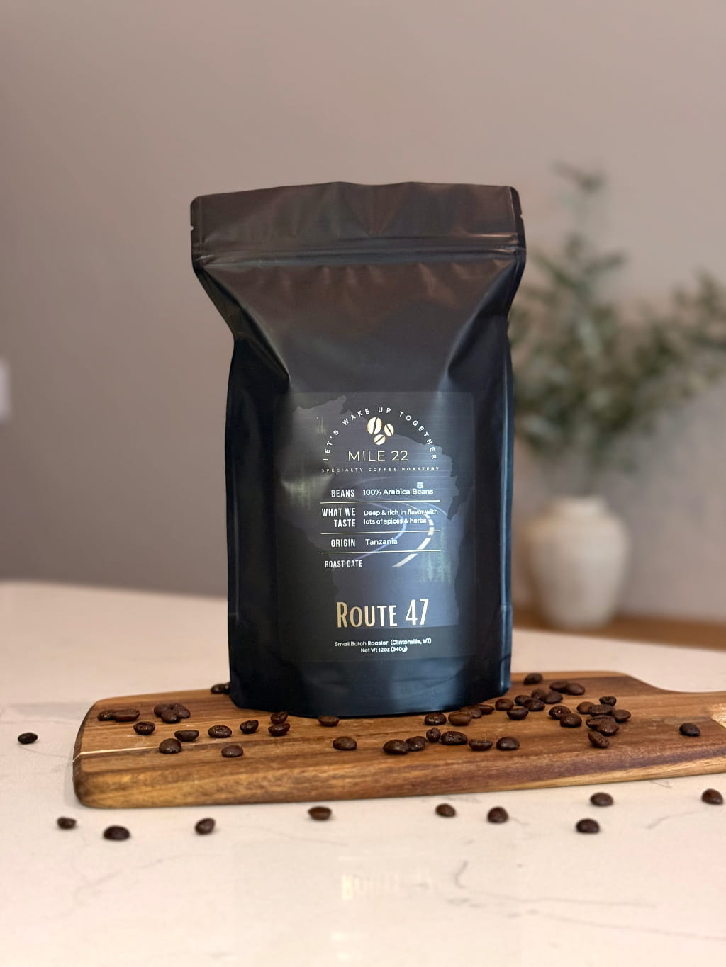 Buy Route 47 Tanzania coffee beans online made from 100% Arabica, freshly roasted with deep rich flavor, spice and herbal notes, perfect for bold specialty coffee and daily brewing